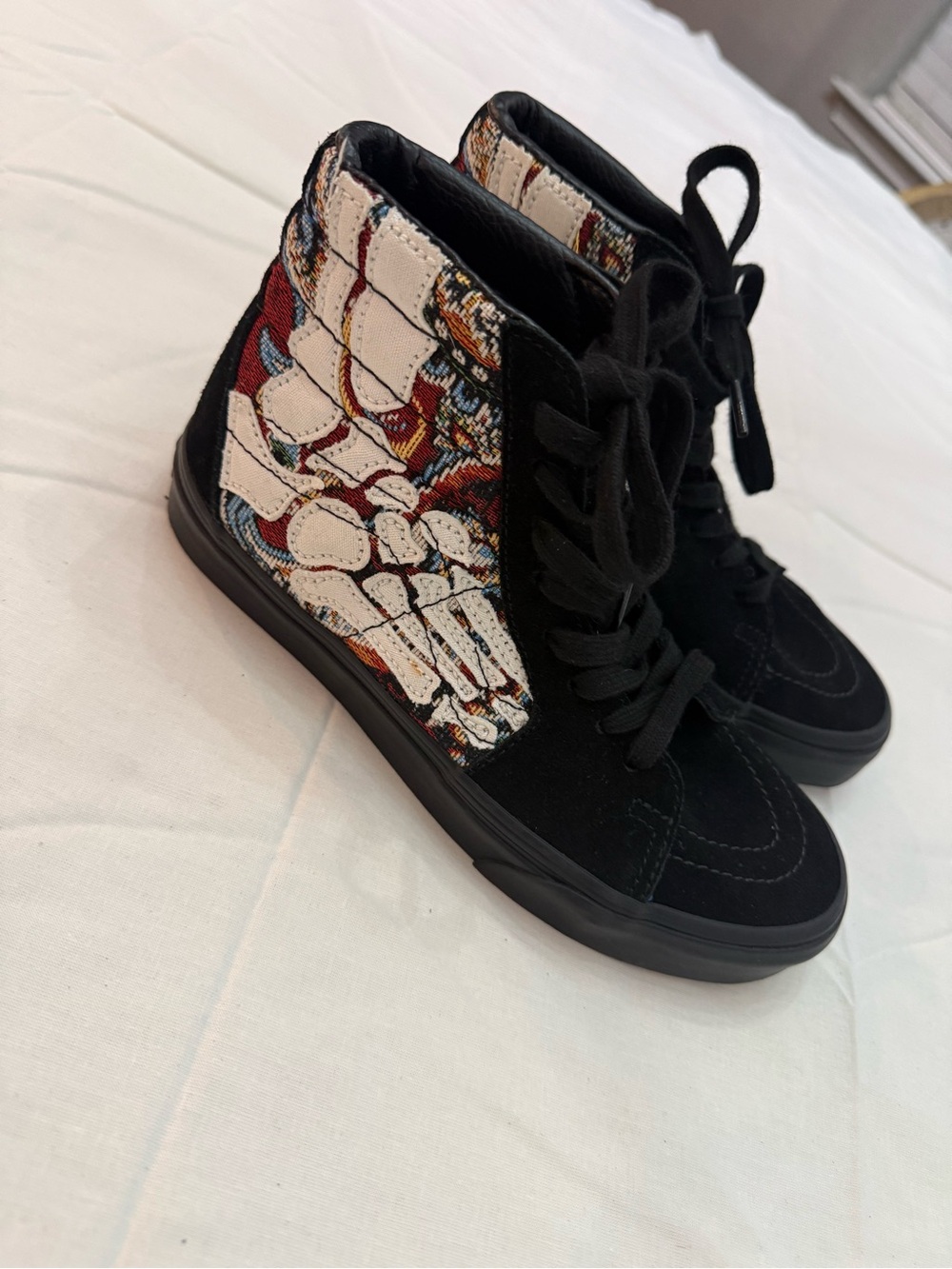 Vans SK-8 high Hazy Bones Black High-Top Sneakers with Multicolor Graphic Panel